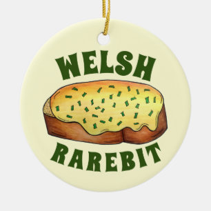 Welsh Rarebit Savoury Cheese Toast British Food UK Ceramic Tree Decoration
