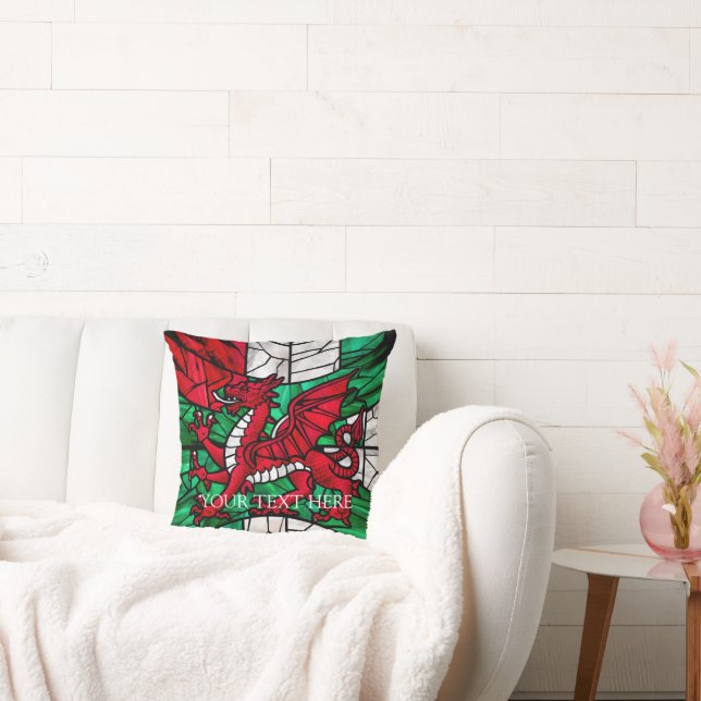 Welsh Red Dragon Flag Cushion (Couch)
