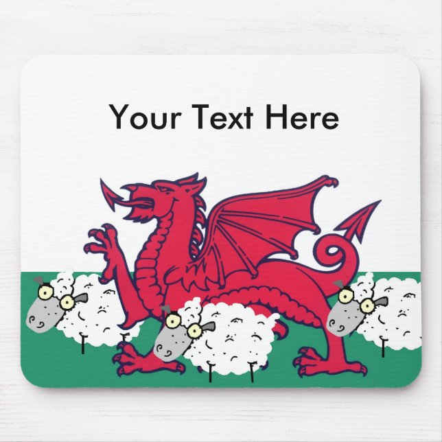 welsh sheep mouse pad (Front)