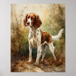 Welsh Springer Spaniel Dog Art Print Poster