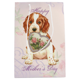 Welsh Springer Spaniel Heart Mum Medium Gift Bag