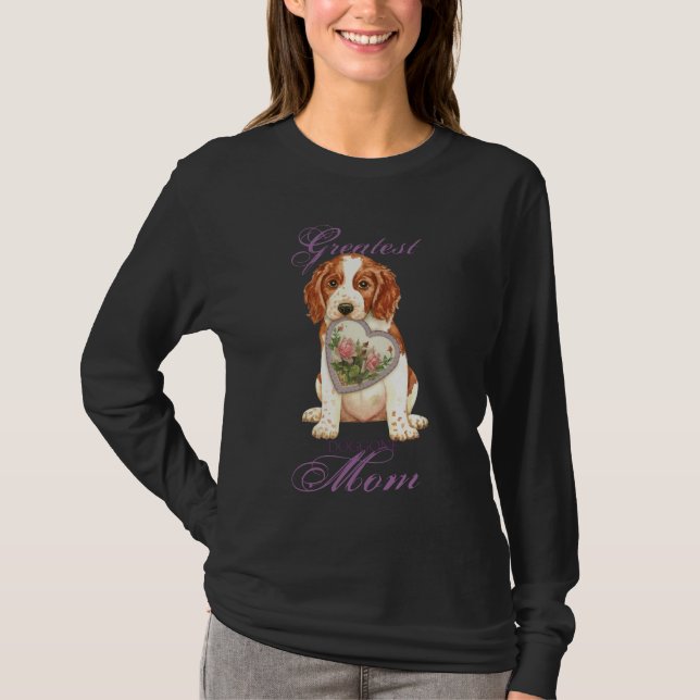 Welsh Springer Spaniel Heart Mum T-Shirt (Front)