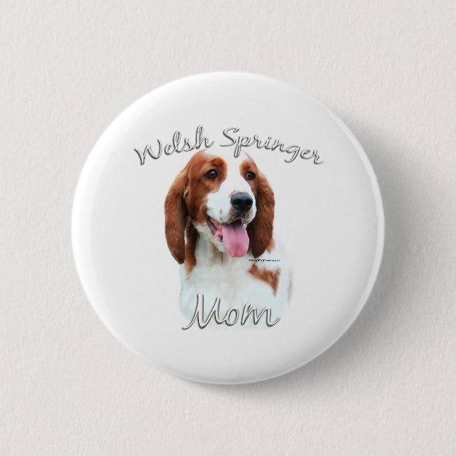 Welsh Springer Spaniel Mum 2 6 Cm Round Badge (Front)