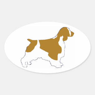 welsh springer spaniel oval sticker