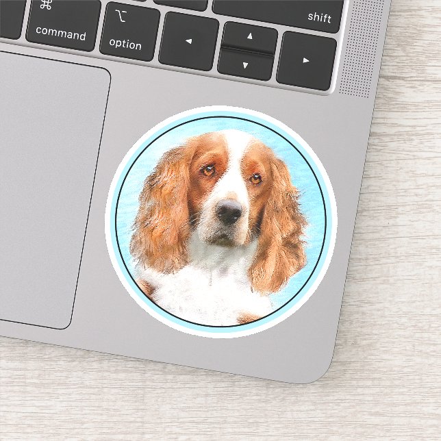 Welsh Springer Spaniel Painting - Original Dog Art (Detail)