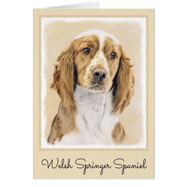 Welsh Springer Spaniel Painting - Original Dog Art (Front)
