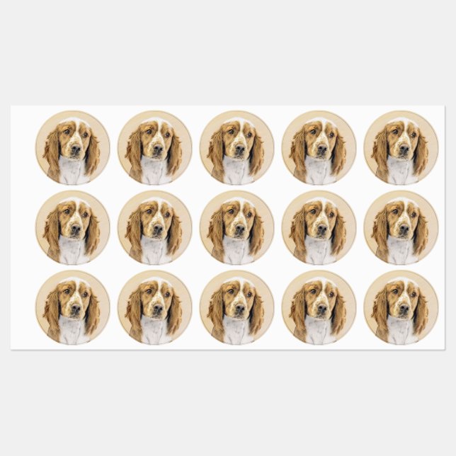 Welsh Springer Spaniel Painting - Original Dog Art (Sheet)