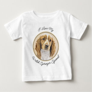 Welsh Springer Spaniel Painting - Original Dog Art Baby T-Shirt