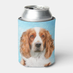 Welsh Springer Spaniel Painting - Original Dog Art Can Cooler