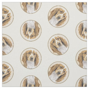Welsh Springer Spaniel Painting Original Dog Art Fabric