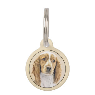 Welsh Springer Spaniel Painting - Original Dog Art Pet Tag