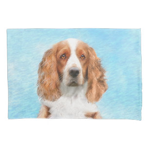 Welsh Springer Spaniel Painting - Original Dog Art Pillowcase