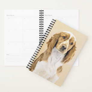 Welsh Springer Spaniel Painting - Original Dog Art Planner