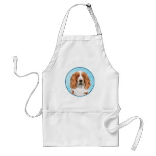Welsh Springer Spaniel Painting - Original Dog Art Standard Apron