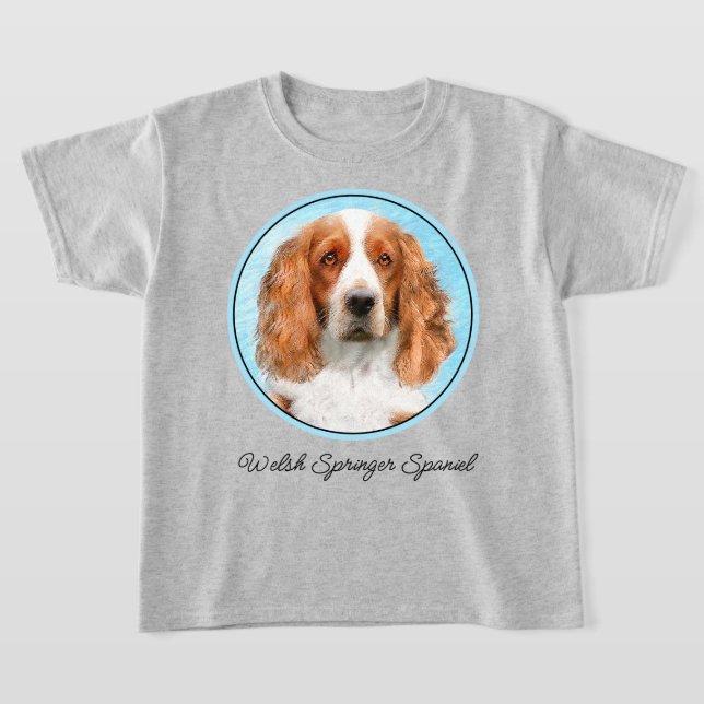 Welsh Springer Spaniel Painting - Original Dog Art T-Shirt (Laydown)