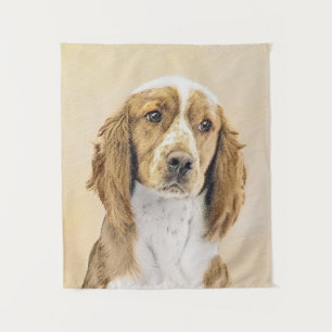 Welsh Springer Spaniel Painting - Original Dog Art Tapestry