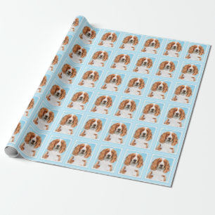 Welsh Springer Spaniel Painting - Original Dog Art Wrapping Paper
