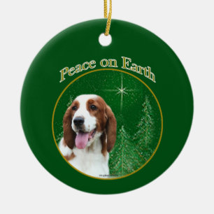 Welsh Springer Spaniel Peace Ceramic Tree Decoration