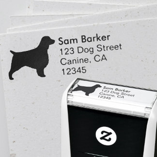 Welsh Springer Spaniel Silhouette Return Address Self-inking Stamp