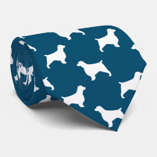 Welsh Springer Spaniel Silhouettes Pattern Tie