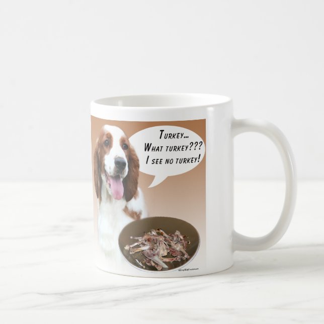 Welsh Springer Spaniel Turkey Coffee Mug (Right)
