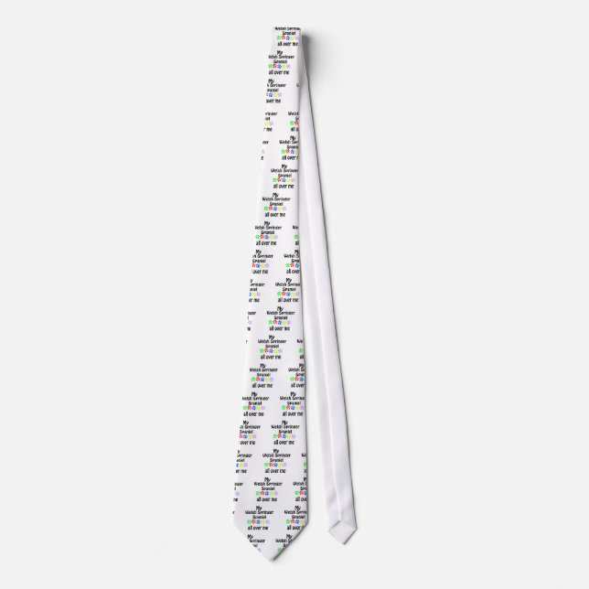 Welsh Springer Spaniel Walks Design Tie (Front)
