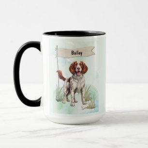 Welsh Springer Spaniel Watercolor Personalised Dog Mug