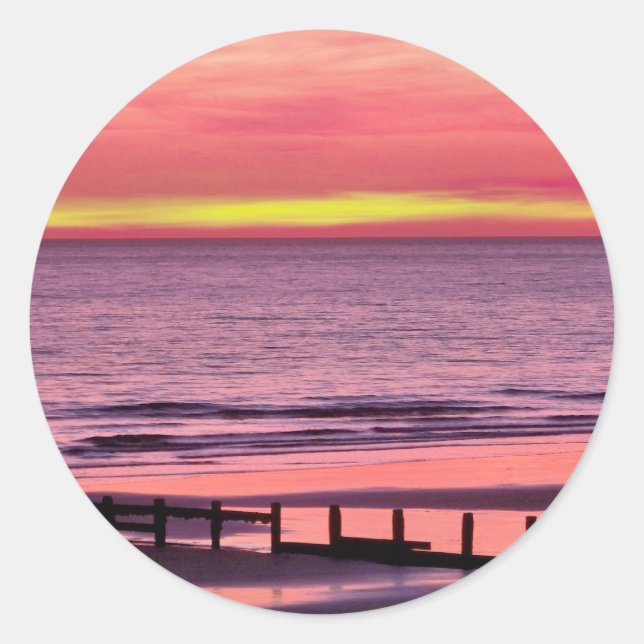 WELSH SUNSET CLASSIC ROUND STICKER (Front)