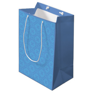 Welsh Tapestry Pattern, Blue Medium Gift Bag