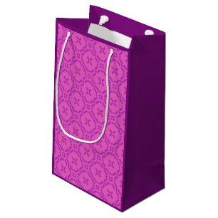 Welsh Tapestry Pattern, Bright Pink Small Gift Bag