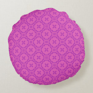 Welsh Tapestry Pattern, Chic Pink Round Pillow