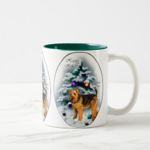 Welsh Terrier Christmas Gifts Two-Tone Coffee Mug