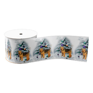 Welsh Terrier Christmas Grosgrain Ribbon