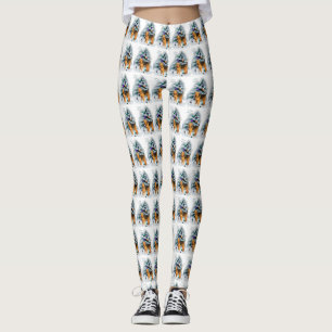 Welsh Terrier Christmas Leggings