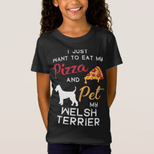 Welsh Terrier Dog Pizza lover owner Christmas Birt T-Shirt