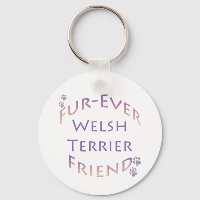 Welsh Terrier Furever Friend Key Ring (Front)