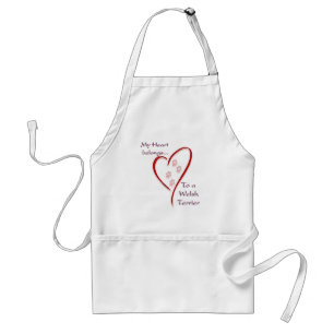 Welsh Terrier Heart Belongs Standard Apron