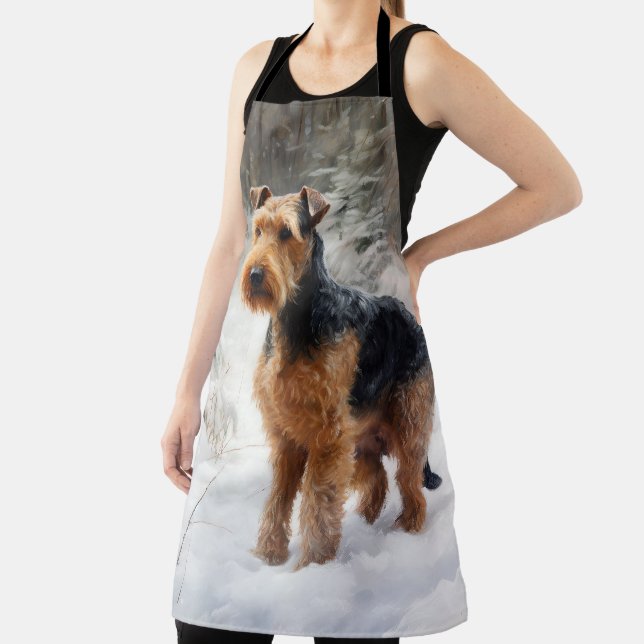 Welsh Terrier Let It Snow Christmas  Apron (Insitu)