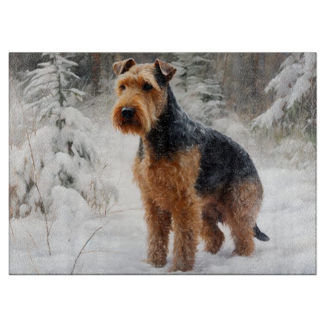 Welsh Terrier Let It Snow Christmas  Cutting Board (Front)