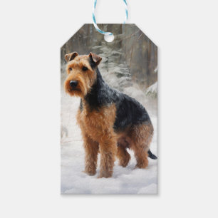 Welsh Terrier Let It Snow Christmas Gift Tags