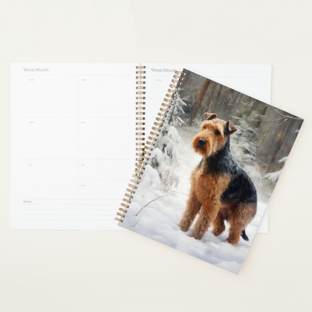 Welsh Terrier Let It Snow Christmas  Planner (Display)