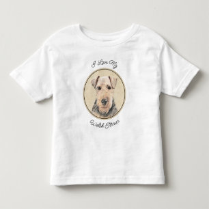 Welsh Terrier Painting - Cute Original Dog Art Toddler T-Shirt
