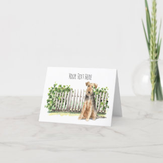 Welsh Terrier Personalized Greeting Card