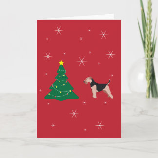 Welsh Terrier Red Christmas Card