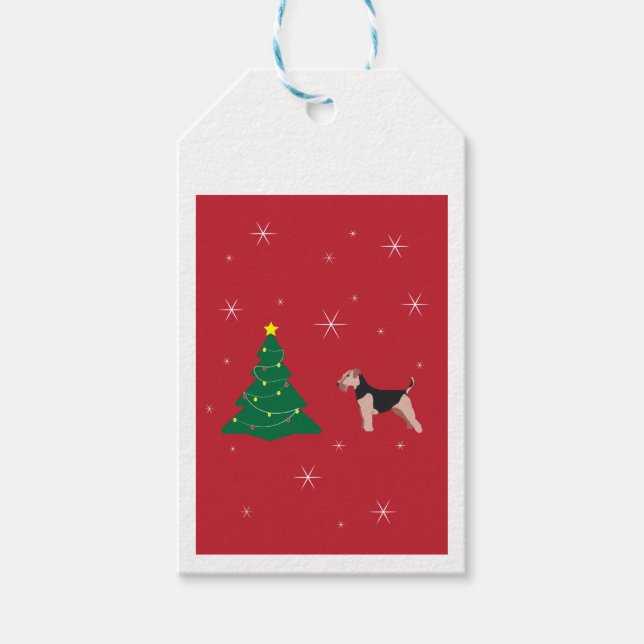 Welsh Terrier Red Gift Tags (Front)