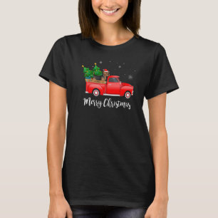 Welsh Terrier Red Truck Christmas Tree Xmas Dog T-Shirt