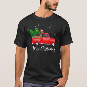 Welsh Terrier Red Truck Christmas Tree Xmas Dog T-Shirt