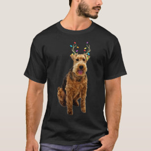 Welsh Terrier Reindeer Christmas Dog T-Shirt