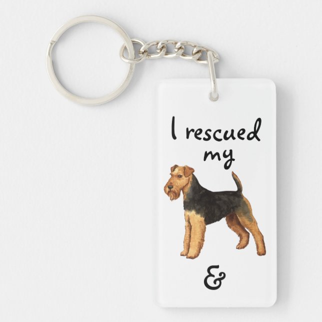 Welsh Terrier Rescue Key Ring (Front)