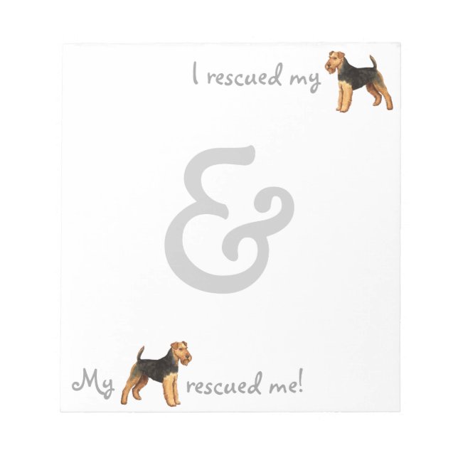Welsh Terrier Rescue Notepad (Front)
